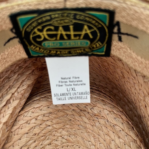 Scala-Driver Raffia Straw Golf Gambler Hat-L/Xl